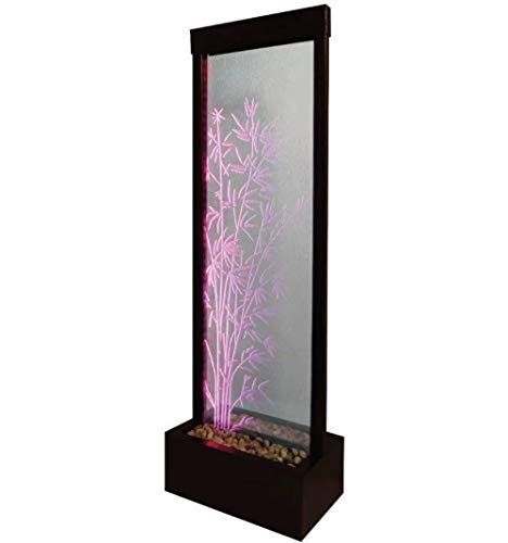 Bluworld GF6RF Gardenfall 73in x 24in Black Onxy Powdercoated w/Bamboo Etching