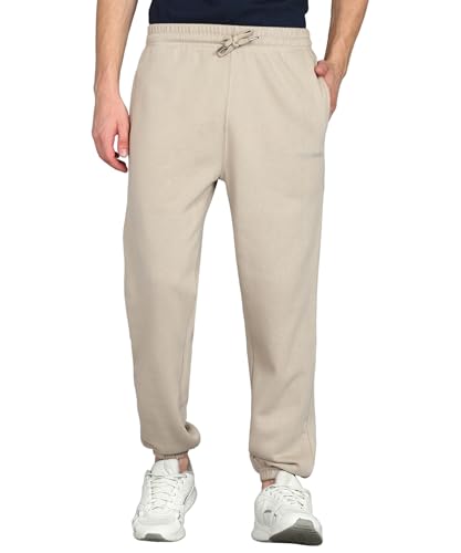 Image of Alan Jones Clothing Men's Regular Fit Mid Rise Fleece Jogger Regular Pants For Winterwear