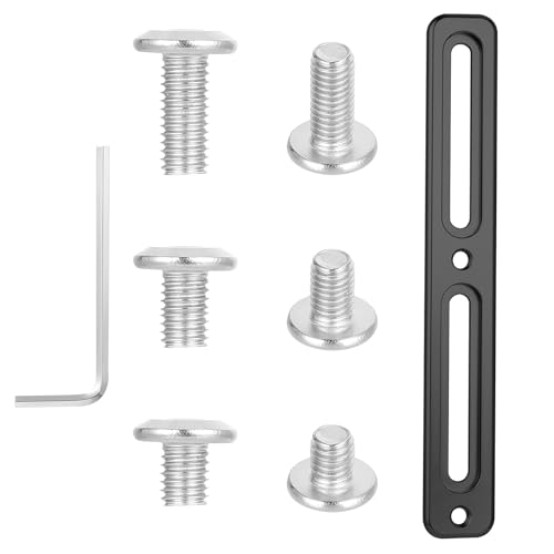 simarro Adaptateur de porte-bouteille de vélo - Socle de fixation réglable pour vélo de route, VTT - 2 fentes avec 6 vis et 1 clé - Noir