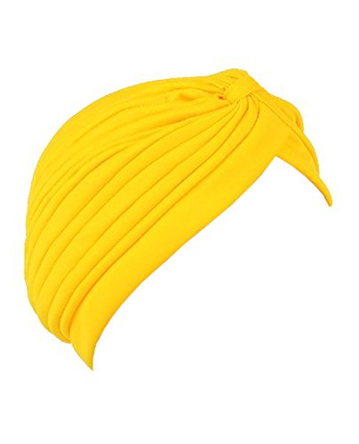 NYFASHION101 Women's One Size Classic Turban Headband MK5016-Yellow