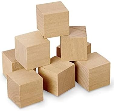 2 inch Wooden Square Cubes (2 x 2 X 2 INCH) Unfinished Wood Blocks for ...