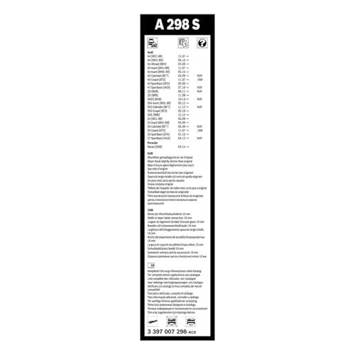 Balais d'essuie-glace plats Bosch Aerotwin A298S pour un essuyage silencieux - 3