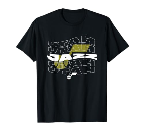NBA Utah Jazz Wave Outline Team Logo T-Shirt