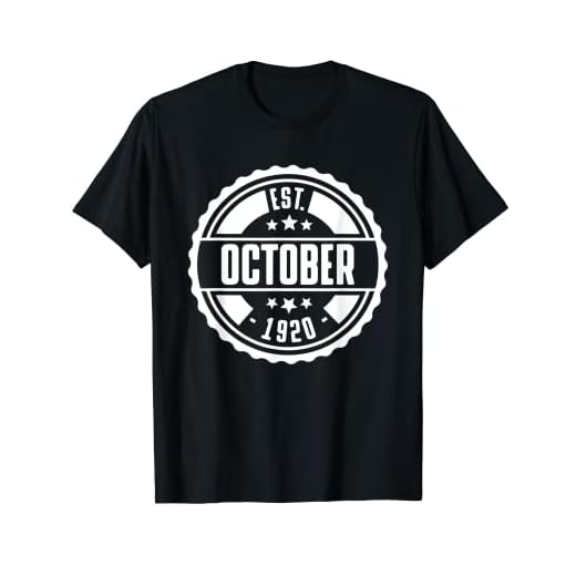 EST Octubre 1920 Feliz Cumpleaños Regalo Vintage Retro Camiseta