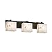 Justice Design Group Lighting FAL-8923-55-DBRZ LumenAria Modular 3-Light Bath Bar Rectangle Dark Bronze Finish with Faux Alabaster Shade