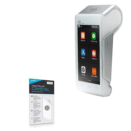 BoxWave Screen Protector Compatible with Pax A910 - ClearTouch Crystal (2-Pack), HD Film Skin - Shields from Scratches