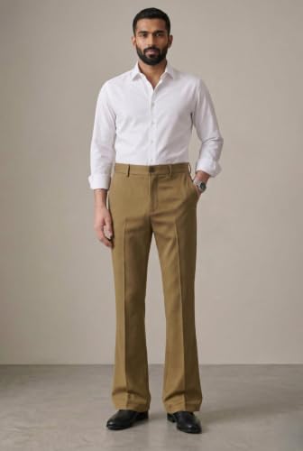 Image of Men's Trendy Bootcut Trousers - Modern Flared Fit | Premium Formal Pants