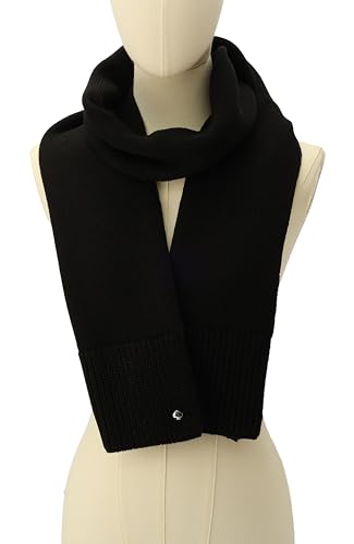 kate spade new york Women's Wool Blend Scarf, Stylish Fashion Accessory for Women, black, OS2