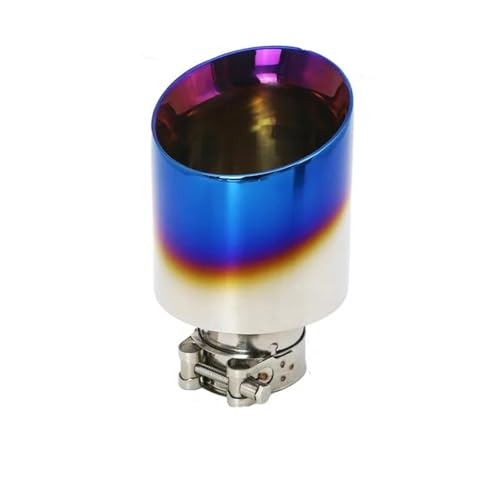 Cola escape de acero inoxidable 304 con terminal cromado azul para turismos de carreras