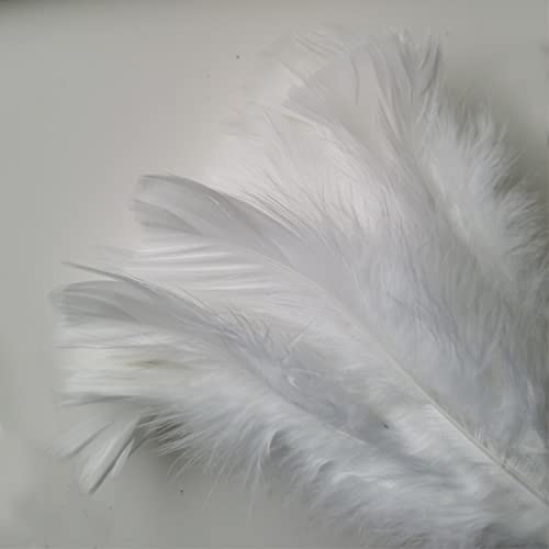 Image of Turkey Feather Dusters for Cleaning Home Blinds Kitchen car Office, Eco-Friendly Reusable (2 pcs White)