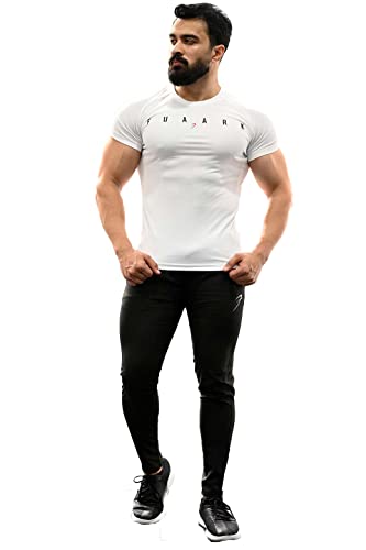 Image of FUAARK Men's Round Neck Slim fit Gym & Active wear Sports T-Shirt for Workout & Casual Wear