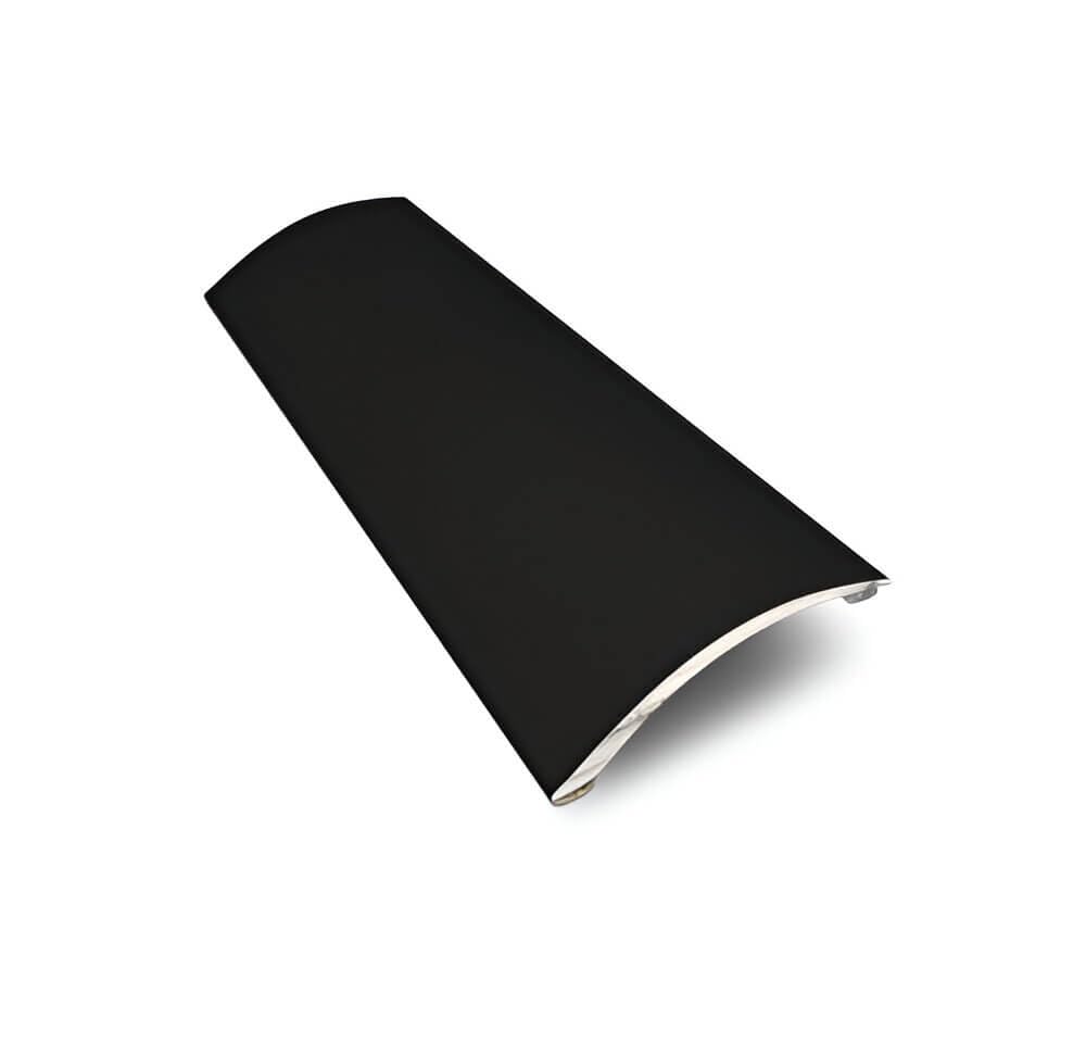 Express Nosings Self-Adhesive Aluminium Floor Transition Reducer Profile, 40mm Width, Max 20mm Height Difference, No-Drill Installation, Matt Black