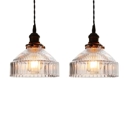 Luces colgantes de isla para cocina moderna y comedor con pantalla de vidrio