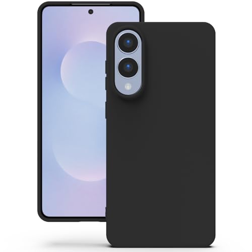 Image of YATWIN Silicone Case for Samsung Galaxy S25 FE 4G, Soft-Touch, Shockproof, DustProof, Antiskid Phone Cover for Samsung Galaxy S25 FE - Black