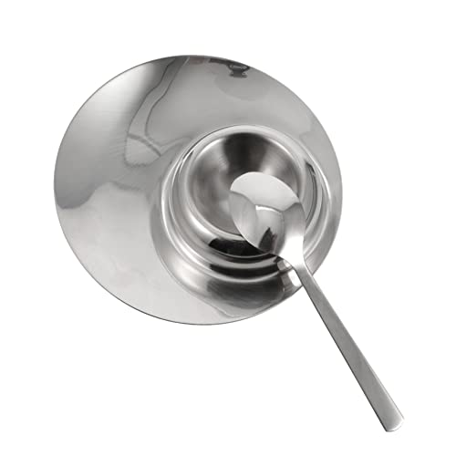 Cabilock Sturdy Metal Egg Cup Holder 304 Stainless Steel Egg Stand Spoon for Breakfast Kitchens Dining Rooms