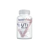 Research Verified UTI Relief - Urinary Tract Support Supplement - 100% Natural, Vegan with Lingonberry, Cranberry & D-Mannose - 1 Bottle (1 Month Supply)