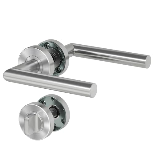 AwmnSrman 8mm Badezimmer Türschloss Türgriffe Innentüren Türklinke Silber