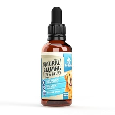 Petforia 100% Natural Pet Calming Drops | Dog Anxiety Relief | Anxiety Relief for Dogs | Dog Separation Anxiety Relief | Calms Hyperactive Dogs & Dog Barking | Cat & Dog Calming Supplements 50 ml