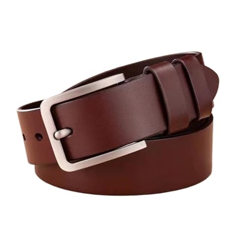 Men's Casual Belt Black Pin Buckle Student Versatile Leather Wide Belt