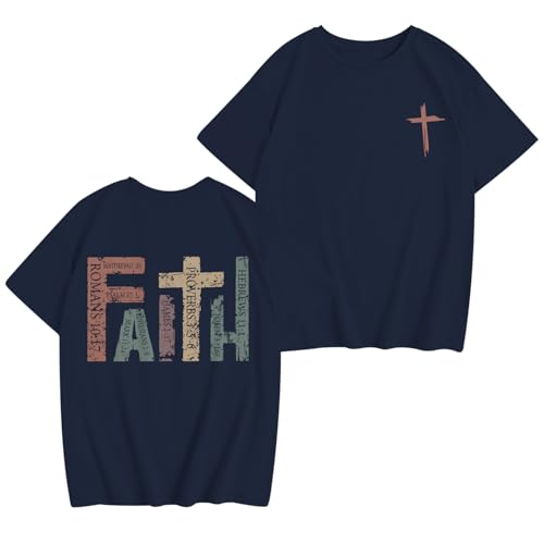 Image of Jesus Shirt for Girls Christian Faith Tshirts Kids Cute Bible Verse Graphic Tees Inspirational God Religious Clothes