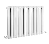  Hudson Reed HSA001 1800 x 383 mm alto brillo Salvia doble panel radiador, blanco, HSA004
