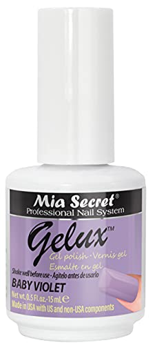 Mia Secret Gelux Soak-Off Gel Nail Polish Color Baby Violet - Gel Polish Cured With Nail Lamp - Esmaltes Para Uñas En Gel De Larga Duración Para Lampara Uv - Esmalte En Gel Mia Secret Color Baby Violet #TOP22