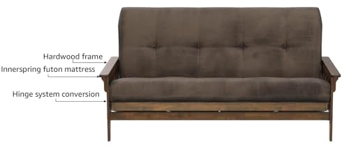 Kodiakfurnituretucsonfullsizefutonsetinrusticwalnutfinishsuedegray Urban Country Home Decor Kodiak furniture tucson full size futon set in rustic walnut finish suede gray urban country home decor