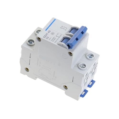 Mini disjoncteur domestique Type C DZ47-60 20Amp 2 pôles pour réseau électrique 400V
