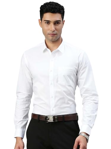 Image of RAMRAJ COTTON Men Full Sleeve Shirt | Prestigious Fit | Elegant Daily Formal Wear