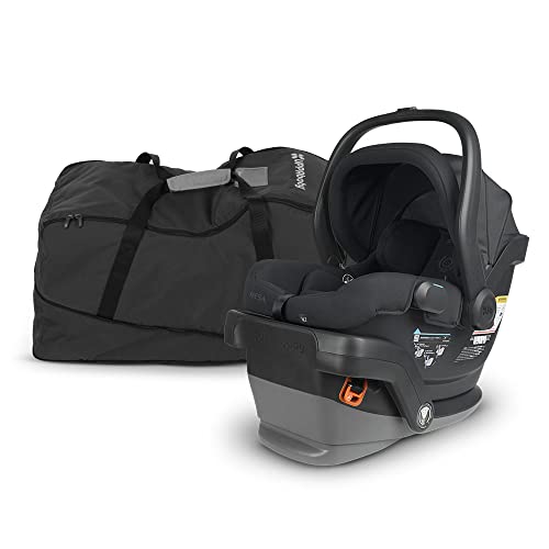 MESA V2 Infant Car Seat and Base – Jake (Charcoal) + MESA Family Travel Bag