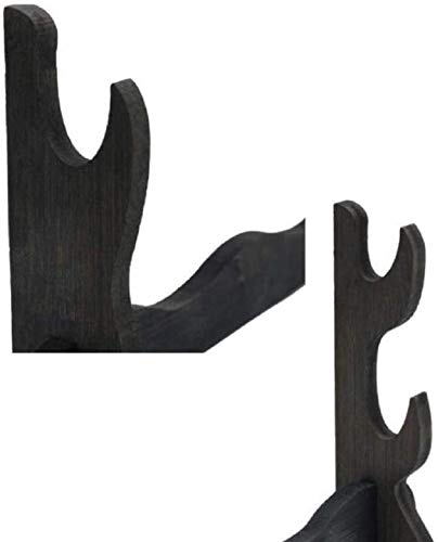 Support d'épée de samouraï Katana noir en bois densifié