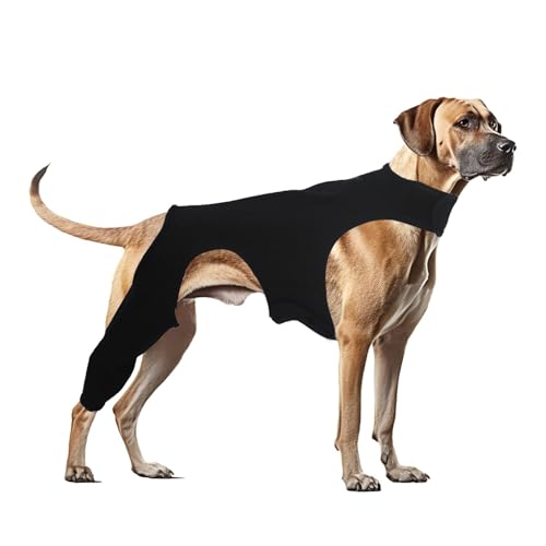 Qumiuu Hunde-Hinterbeinstütze, Hunde-Erholungshülse für das Hinterbein - Wundschutzhülle für Hundeschenkel | Anti-Licking Medium Dog Wunde Oberschenkelbandage Ellenbogen Recovery Sleeve Hüftwunde Qumiuu Hunde-Hinterbeinstütze, Hunde-Erholungshülse für das Hinterbein - Wundschutzhülle für Hundeschenkel | Anti-Licking Medium Dog Wunde Oberschenkelbandage Ellenbogen Recovery Sleeve Hüftwunde