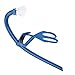 Swimming Front Mounted Snorkel with Silicone Mouthpiece, Adult Swimmers Snorkeling Gear Swim Training Breath Gear Swim Snorkel for Lap Swimming, (Blue)