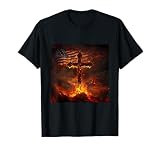 American Flag USA Cross Christian Faith Patriotic T-Shirt