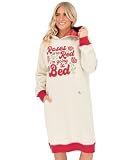 Lazy One Oversized Hoodie Sweatshirt, Comfortable Loungewear, Valentines (Roses are Red, S/M)