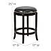 Flash Furniture Margaret 24'' High Backless Cappuccino Wood Counter Height Stool with Black LeatherSoft Swivel Seat