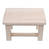Polyvalent : il peut servir de siège, de repose-pieds ou de table d'appoint, s'adaptant facilement à vos besoins. petit tabouret marchepied en bois, tabouret à