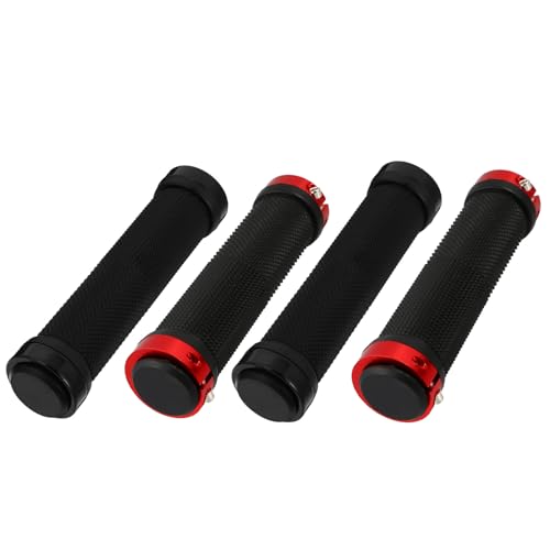 Toyvian 2組 防滑バイクハンドルグリップ 自転車用耐久ラバー製 ブレーキ操作安定 山地車 クロスバイク適応 長距離走行手のしびれ軽減