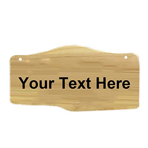 Apire, placa de madera personalizada, placa de dirección personalizada, doble cara, para casa, hotel, oficina, número, Madera, 5.9 L x 11.8 W