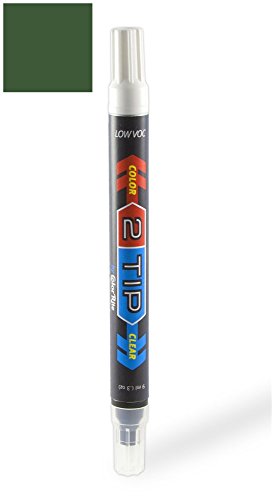ColorRite 2Tip for Jaguar All Automotive Touch-up Paint - Dark Green Pearl Clearcoat 1945/HGP - Color-and-Clearcoat Package