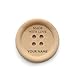 Custom Wooden Buttons - Personalized ‘Made with Love’ Button with Your Name, 2.5cm, Perfect for Crafting, Sewing, and DIY Projects 10 pcs
