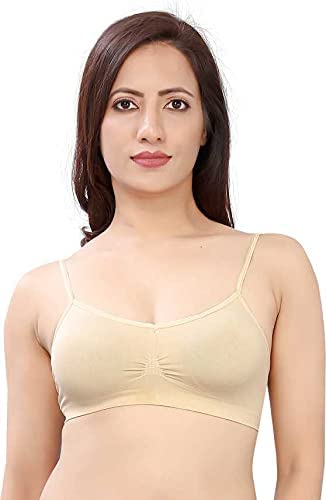 Rich Bells Women & Girls Thin Strap Sports Non-Padded & Non-Wired Free Size Full Coverage Sports Bra