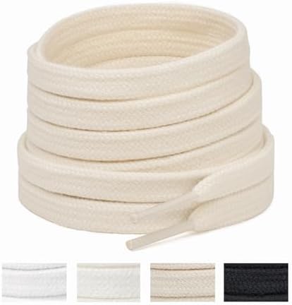 Handshop 2 Pairs Flat Athletic Shoelaces 5/16" in 40"-63" Wide Sneaker Replacement Shoe Laces