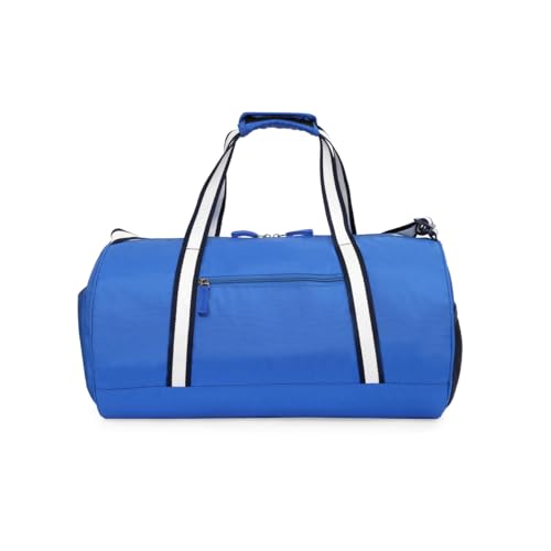 Image of United Colors of Benetton Crusader 32L Duffle Bag - Blue | Water-Resistant | Gym Bag with Adjustable Shoulder Strap & 1-Year Warranty