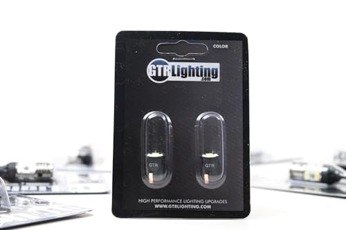 GTR Lighting LED Bulb, White Low Profile T10/194, Universal Upgrade for Interior Map & Dome Lights, or Exterior Cargo & License Plate Bulbs, Ultra Bright Plug and Play Replacement. (1x GTR.LED534)