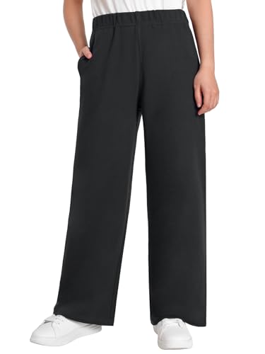 Weintee Women's Petite Wide Leg Knit Pants with Pockets...