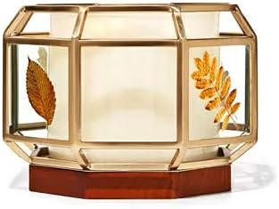 Bath & Body Works Compatible con portavelas y velas blancas de 3 mechas para otoño 2021, selecciona tu favorito (vela no incluida), cristal