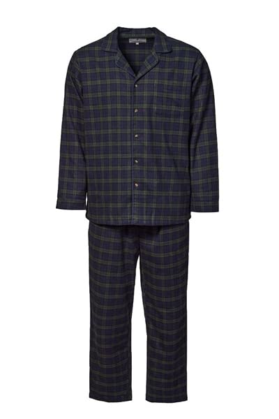 Flannel Pajamas Sleep Set for Men Flannel Cotton Top and Pant Pyjama Set