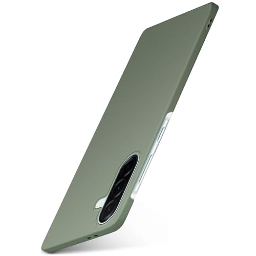 moex für Samsung Galaxy A37 5G Hülle Ultra Dünn, Schutzhülle mit erhöhtem Kameraschutz, Slim Cover Hardcase Backcover, Dünnste Handyhülle Minimalistisch Alpha Hülle, Matt Oliv