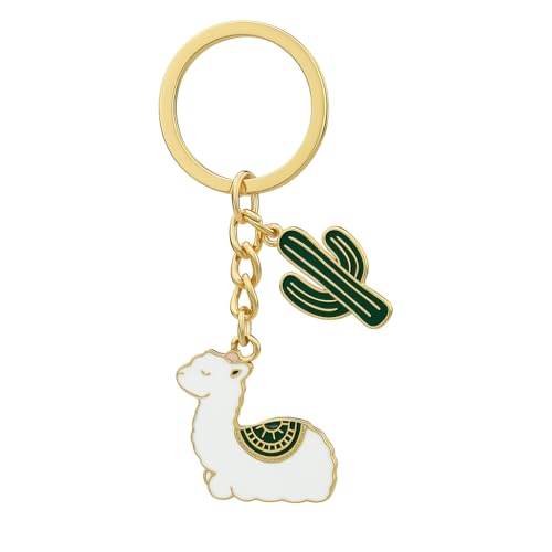 Porte-clés Lama,Porte-cléf Cactus, Design Original et Évoquant l'Amérique du Sud, Parfait pour Amateurs d’Accessoires Exotiques et Mignons,Bagages Décor,Bagages Décor